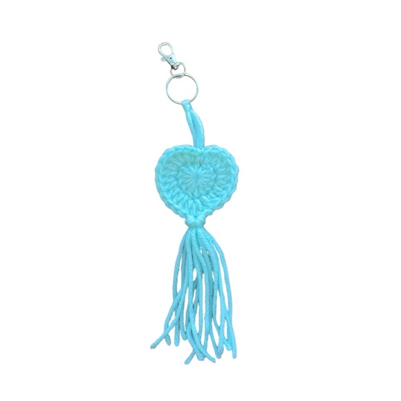 Hand Crafted Accessories - Hand Crafted Turquoise Heart Key Chain